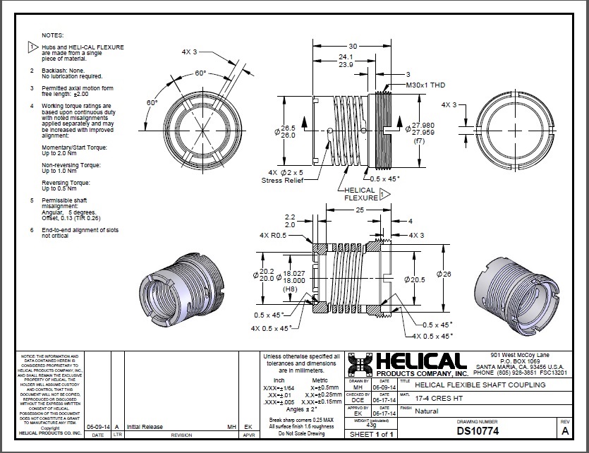 Helical-flexible-shaft-couplilng-diagram