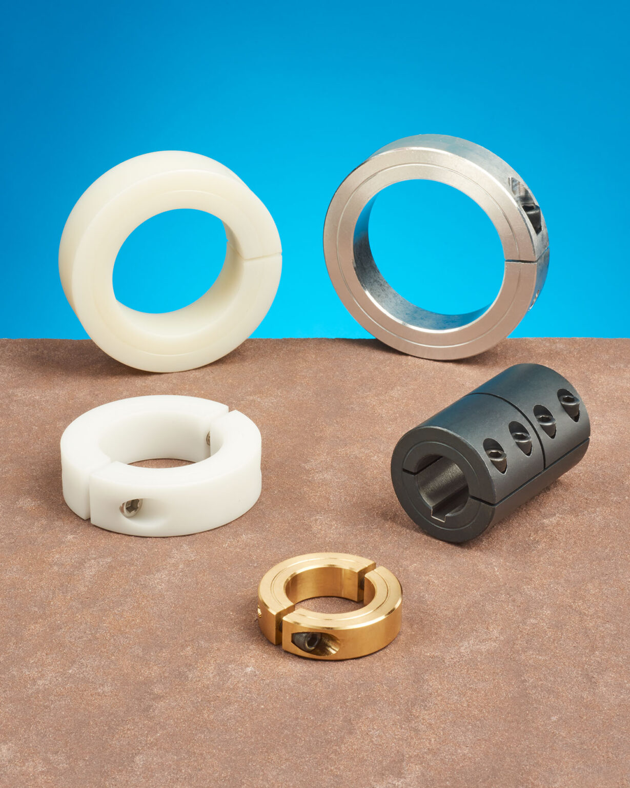 Shaft collars and couplings materials match application requirements