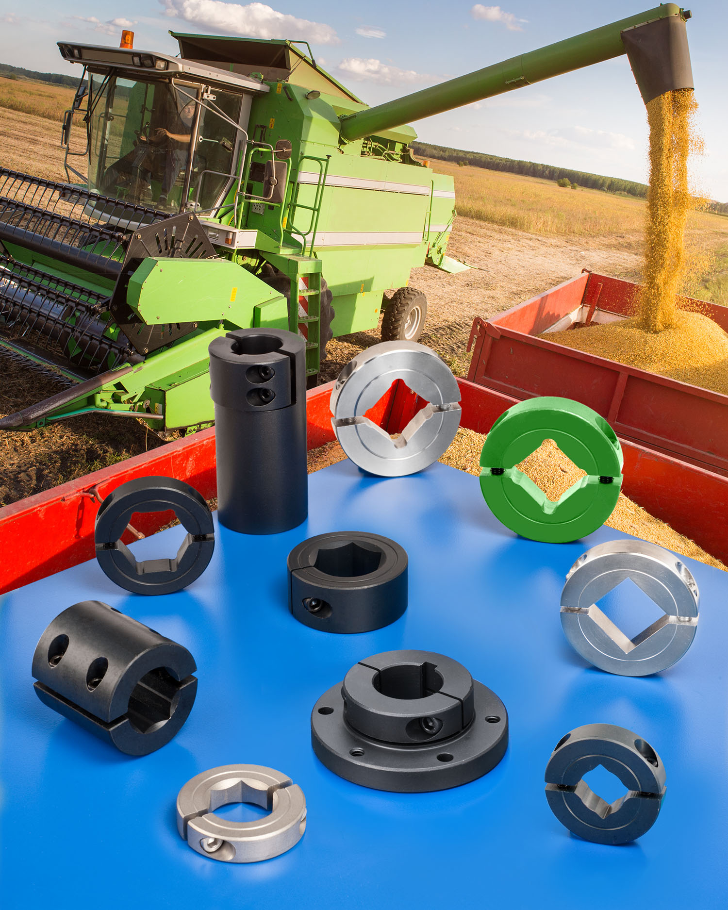 Stafford shaft collars and couplings for agricultural use
