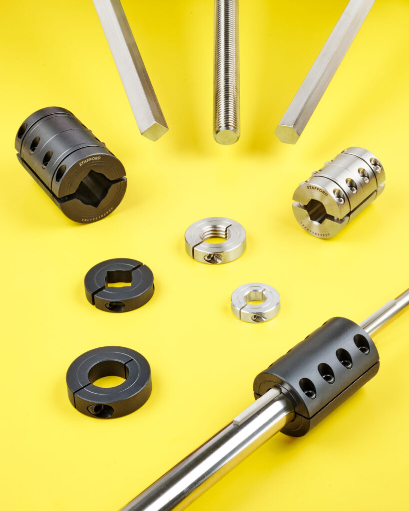 Shaft collars and couplings feature wide choice of standard bores